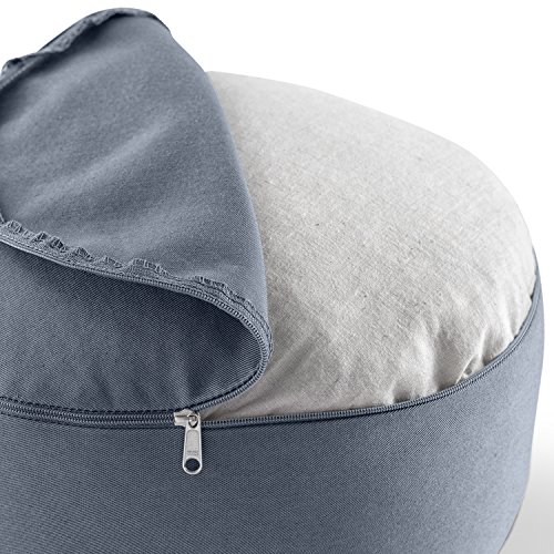 Meditationskissen /Yogakissen LOTUS – Bio-Baumwolle (kbA) – GOTS zertifiziert – Sitzhöhe: 15cm - 3
