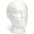 Perückenkopf Aus Styropor – Modellkopf Für Perücken, Hüte & Sonnenbrillen, 12,7 X 27,2 X 20,3 Cm, Weiß