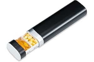‎BETIFE Tablettenbox 7 Tage, Betife BPA Frei Tägliche Pillendose, Wöchentliche Reise Medikamentenbox, Pillenbox für Vitamine, Medikamente, Pillen, Tabletten Organizer für unterwegs (Schwarz)