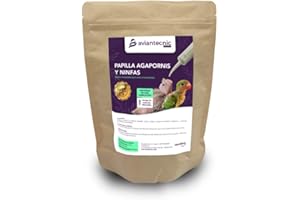 AVIANTECNIC.SHOP Aviantecnic Papilla Embuche Ninfas y Agapornis | Alimento Complementario para crías de pájaros | 400 g con Jeringa de Embuche Incluida