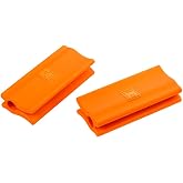 BRA Braisogona_A284008 Efficient Silicone Handles, Set of 2, Smooth Grill Griddle, for Efficient Diameter 35-45 cm, Orange