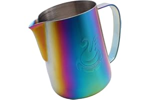 Dianoo Brocco Per Latte Lattiera In Acciaio Inossidabile, Brocca Fumante Espresso, Caffettiera, Tazza Di Latte Art 600ml Blu Chiaro