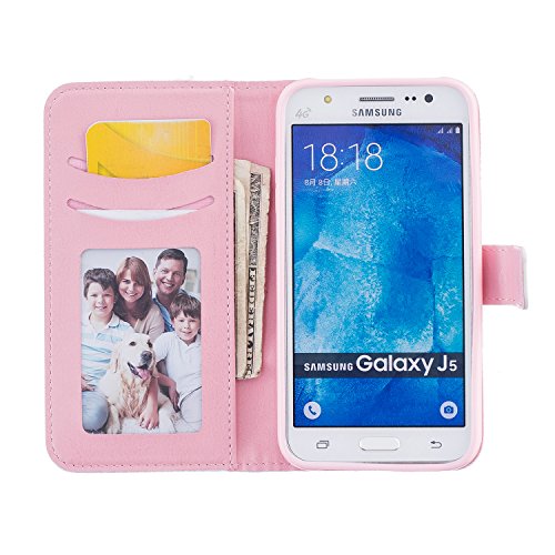 Galaxy J5 (2016) Bunte Ledertasche Schutzhülle Brieftasche, Aeeque® Flip Bookstyle Komisch Mädchen Kuchen Muster mit Weich Silikon Innere Standfunktion Kartenfächer Magnetverschluss PU Leder Handytasche Etui Schutztasche für Samsung J5 SM-J500 2016 Modell - 5