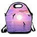 Produktbild Beautiful Purple Dolphin Tropical Beach Insulated Lunch Bag - Lunch Bag - Large Reusable Lunch Tote Bags For Women, Teens, Girls, Kids, Baby, Adults Portable Carry