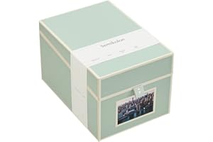 ‎SEMIKOLON Semikolon 364112 CD- und Fotobox - 17,7 x 15,7 x 25,6 cm - für 10 x 15 cm Fotos - Cover moss pastell-grün