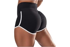 FULIDNGZG Shorts Mujer Leggins Cortos Elásticos Ropa Verano 2024 Gym Mallas Cortas Yoga Bermudas Fitness Short Deportivo Tiro Bajo Pantalones Cortos Push Up Running