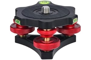 BYFRI Lp-64 Kamera-stativkopf Nivelliersockel Aluminiumlegierung Dreifach-Rad Precision Leveler Wasserwaage 3/8 “Screw Last 15kg