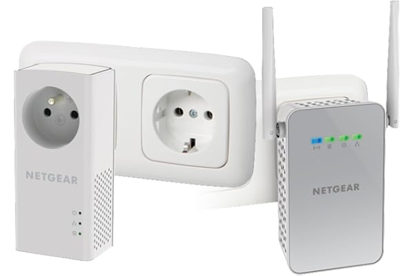 NETGEAR CPL WiFi PLPW1000-100FRS avc Prise filtrée et 1 Port Ethernet, idéal pour Avoir Internet Partout dans la Maison et Profiter du Service Multi-TV à la Maison