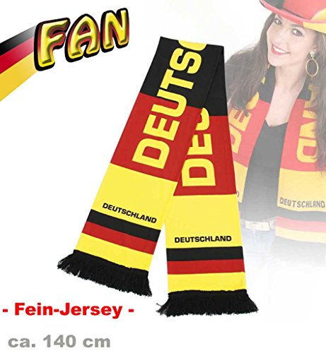 Schal FAN, Fein-Jersey, ca. 140 cm, Deutschland, Fußball, WM, EM, Fanartikel