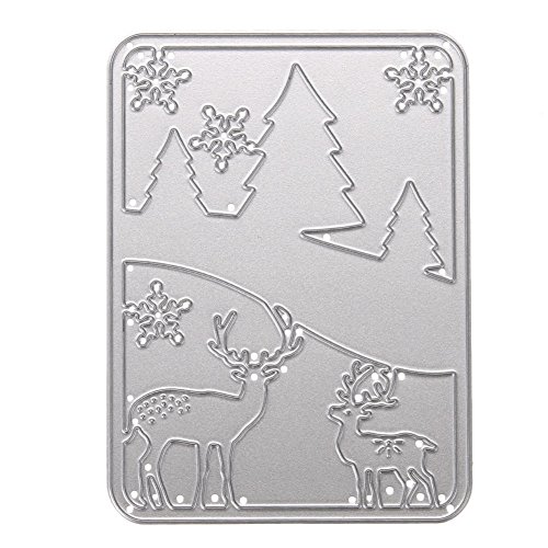 Amazingdeal365 2 Rehe Metall Form Schablonen Schneiden DIY Dekor Sammelalbum Karten Buchzeichen Lesezeichen als Geschenk für Freunde Geburtstag Kinder,Kindergarten Hobby Schule Handarbeit Unterricht usw. Ein tolles Geschenk! (Meerjungfrau)