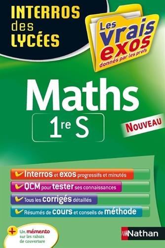 Book's Cover of Interros des Lycées Maths 1re S
