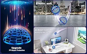 Gk Enterprise Fidget Toys Ball Infinity orb Toys Globe Shape Magic Controller Mini Drone Flying Toy Flying orb Spinner 360? Rotating Spinning LED Lights for Kids Adults Indoor Outdoor -2022 Upgraded