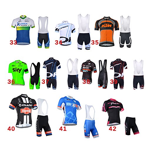 Männer Fahrrad-Club Cycling Team Bekleidung Jersey Shirts kurze Hosen Set Sportbekleidung - 2