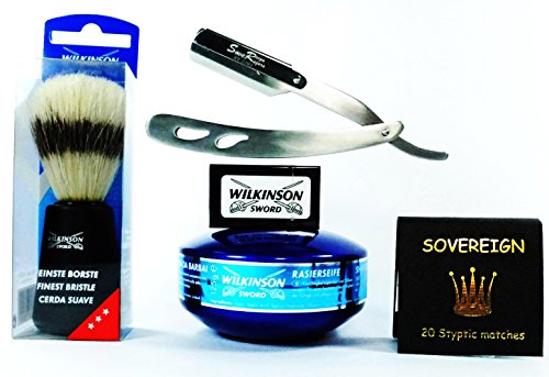 SOVEREIGN CUTTHROAT RAZOR SHAVING SET..