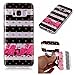 Produktbild Samsung Galaxy S8 Hülle, Edaroo TPU Silikon Schutz Handy Hülle Handytasche Etui Schale Klar mit süßes bunt Motiv Schutzhülle Silikon Hülle Handyhülle für Samsung Galaxy S8 - Schwarze gestreifte Rose