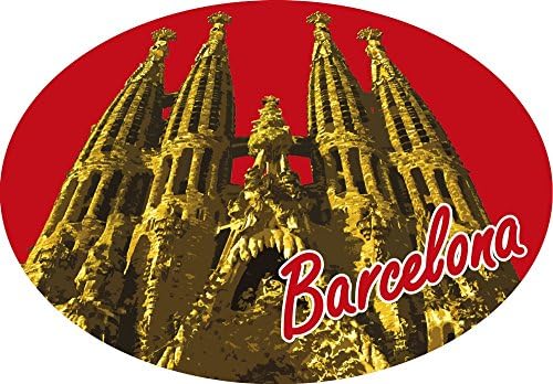 Sticker Oval Sagrada Familia Barcelona