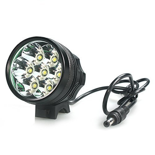 [LEDemain]70W 7 X T6 Cree XM-L LED Taschenlampen Kopf Lampen, Fahrrad vorderes Leuchtturm, 3 Modi (Schwarz)