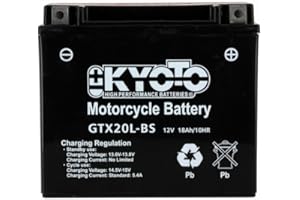YUASA KYOTO Batterie Moto Ytx20l-bs - Ss Entr. Acide L 175mm W 87mm H 155mm 12v 18ah Acide 0,93l