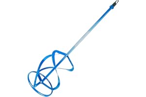 Skimflex Mixing Paddle – Paddle Mixer, Mixing Paddle for Drill, M14 Mixer Paddle for Plaster, Mortar, Paint, Cement – Dual Helix, Powder-Coated, Anti-Rust, 160mm (6") Tool Attachment