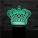 Produktbild Hübsches Baby Führte Nachtlampe Crown Nightlight Für Kinderbett Zimmer Batteriebetriebene Usb 3D Lampe Mädchen Geburtstagsgeschenk Led