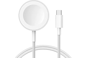 AEN ART Chargeur Rapide pour iWatch [Certifié Apple MFi] Câble de Charge Rapide magnétique vers USB‑C pour Apple Watch Series 8 7 5 4 3 2 se Ultra, 38/40/42/44mm, 1 M