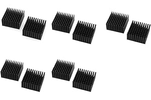 Veciado 10 StüCk 40 X 40 X 20 Mm Aluminium KüHlköRper KüHlköRper KüHlung für Elektronische Chip LED mit WäRmeleitender Doppel Seite