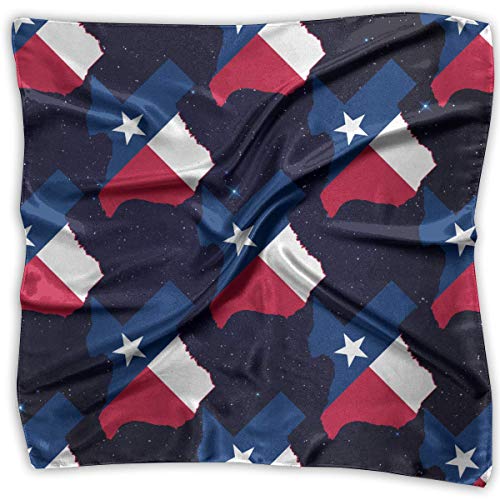 Preisvergleich Produktbild wuzmlls Texas Flag Map Unisex Silky Schal Handkerchief Bandana Wrap Schal