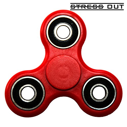 Stress-Out Fidget Spinner, Ceramic Bearing Fidget Spinner (red)