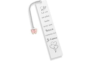 FODFGXF Cadeau Soeur,Cadeau Pour Soeur,Cadeau Pour Ma Soeur,Cadeau Pour Sa Soeur,Cadeau Soeur Original,Cadeau Soeur Anniversair,Cadeau Grande Soeur,Marque-Pages,Idée Cadeau Soeur,Cadeau Soeur Noel
