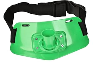 Agatige 26,9x13,4x7,5 cm/10,6x5,3x2,9 po Support de Canne à Pêche, Canne à Pêche Taille Réglable Ceinture Combat Pêche Ventre Haut Pêche Combat Taille Réglable Porte-Canne à Pêche Ceinture (Vert)