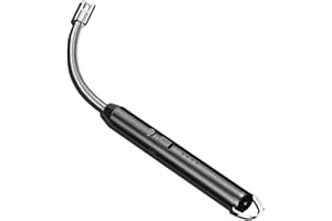 Newaner Stick Lighter, Electric Arc Lighter with Longer Neck, Electronic Lighter USB Rechargeable Windproof Flameless for Kitchen Stove Camping Fireworks Fireplace Candles Lighting Black
