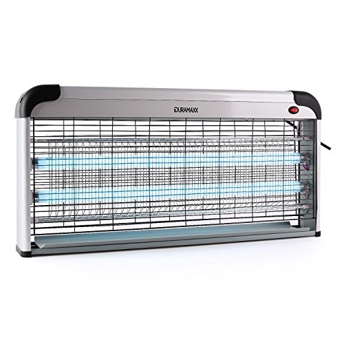 Duramaxx Mosquito Ex 6000 Lámpara antimosquitos 40 W 200m² (Mata insectos luz UV, rejilla electrificada mata mosquitos, fácil limpieza, gran superficie acción, posibilidad colgar, trampa bichos, exterminador moscas ideal terraza, jardín, cocina)