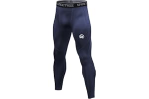 MEETWEE U9b - MEETWEE Męskie spodnie kompresyjne, sportowe legginsy, długie spodnie do biegania, oddychające, spodnie funkcyjne. Mężczyźni