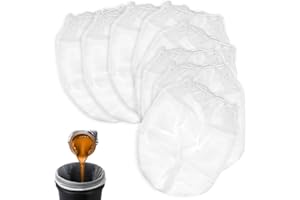 Huucozn 10 Pack 5 Gallonen Farbsiebbeutel farbsieb für Airbrush 250 Mikron Lacksieb Filtersack Filterbeutel Aquarium Lackfilter mesh Filter fein Gewebte Netzfiltertuch für Malen Farbeimer Hausbrauen