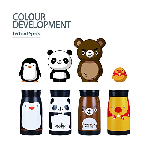 UPSTYLE Vakuum Cup Multifunktions Kinder Edelstahl Wasser Flasche mit Trinkhalm Lovely Muster Kinder thermoses, 8.79oz, SC011 - 3