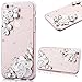 Produktbild GrandEver iPhone 6/iPhone 6S(4.7 Zoll) Hardcase Hülle Bumper Durchsichtige Hartschale Glitzer Dimant PC Rückschale Transparent Schutzhülle mit Weiße Blume Bling Muster Klar Dünne Ultra Slim Rückseite Clear Case Cover Handy Tasche Premium Handyhülle Backcover