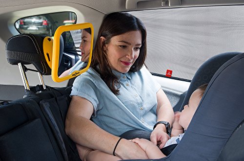 Spiegel Auto Baby | Die sicherste Rückansicht: Der Kindersitz-Spiegel für den rueckwaerts gerichteten Kindersitz, einfache Installation auf jede Rücksitzkopfstütze im Auto, voll verstellbar mit Neige- und Drehfunktion, sichere Montierung, Baby Autospiegel – GRATIS: „Baby on Board“-Schild: GRATIS - 2