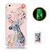 Produktbild CaseHome iPhone 6 Plus/6S Plus 5.5'' Luminous Hülle (Mit Frie Displayschutzfolie) Leuchtende Silikone Rückhülle Für iPhone 6 Plus/6S Plus 5.5''  Silikon Etui Handy Hülle Weiche Transparente Luminous TPU Back Case Tasche Schale Leuchten In Der Nacht Für Apple iPhone 6 Plus/6S Plus-Aquarell Hirsch