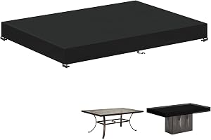 LAMUNI Överdrag Bordsskiva Vattentätt Trädgårdsbordsöverdrag 200x100x15cm