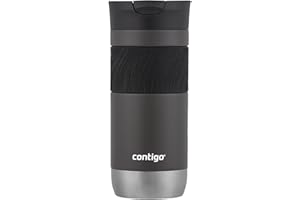 Contigo Byron 2.0 vaso térmico, vaso aislante de acero inoxidable con cierre Snapseal, termo de café, 100 % antiderrame, tapa apta para lavavajillas, sin BPA, mantiene el calor hasta 6 horas, 470 ml