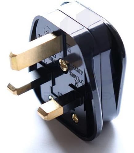 Permaplug Black Heavy Duty Rubber 13A UK 3 Pin Fused Plug Top