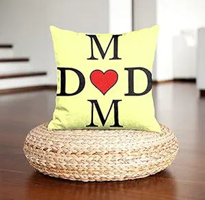 DreamVio Soft Fabric Cushion, Gifts for Mom,Grandma,World's Best Mom,Pyari Mumma,Mummy on Birthday's, Mother's Day Color : Yellow Size : 12 x 12 Inch Design 129