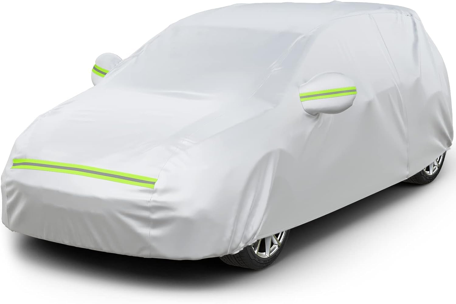 Favoto Telo Copriauto Impermeabile Esterno - Copertura Auto Compatibile con Fiat Panda in PEVA+Cotone con Cerniera Anti UV Sole Vento Polvere Acqua Neve Freddo 375x165x155cm per Berlina 2 Volumi