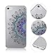 Produktbild iPhone SE Hülle Silikon, QianYang Malerei TPU Transparent Handyhülle für iPhone SE 5S 5 Schutzhülle [AztecHenna Mandala Floral] Durchsichtig Soft Pattern Muster Case Cover Handy Tasche Schale - Design 16