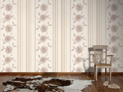 A.S. Création Vliestapete Viora, Streifentapete, beige, braun, creme, 133533 - 3