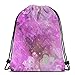 Produktbild PINK Fuchsia XL EVANESCENT Marble Flower IN The Sky Nebula Drawstring Shoulder Bags Gym Bag Travel Backpack Lightweight Gym for Men Women 16.9"x14"