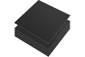 SYUTBOU 6 stycken svarta akrylplattor, 30 x 30 x 0,3 cm plastplattor för pyssel, gör-det-själv-projekt