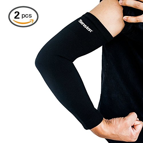 Senston Arm Sleeve Armstulpe – Erwachsene/Jugend – Kompression, atmungsaktiv , Schweiß Absorbent - 2