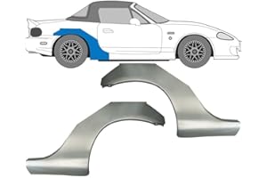 easyparts Rear Wheel Arch Repair Panel/Rear Wings SET OF 2 suitable for Mazda MX-5/1998-2005 / NB/Unpainted steel/For both sides of the car/Get rid of rust in your car!