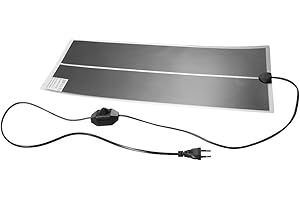 TIEMORE Tapis Chauffant pour Reptiles, 5w, 7w, 14w, 20w, 28w, 45w Tapis Chauffant pour Reptiles avec Contrôleur De Thermostat, Coussin Chauffant 220-240v pour Tortue, Tortue, Serpents, Lézard